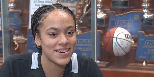 The 18-year-old is an Oregon Duck commit and will represent Oregon in Houston for the game in March.
Mandatory Credit:	KPTV