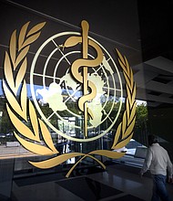 Covid-19 remains a global health emergency, the World Health Organization (WHO) said on Monday. Pictured is the organization office on May 18, 2018 in Geneva.
Mandatory Credit:	Fabrice Coffrini/AFP/Getty Images