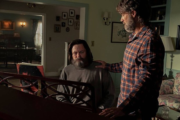 Nick Offerman (left) and Murray Bartlett play Bill and Frank, respectively, in a moving episode of "The Last of Us."
Mandatory Credit:	Liane Hentscher/HBO