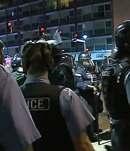 The City of St. Louis could pay more than $5 million to dozens of people who had their rights violated during 2017 protests in downtown.
Mandatory Credit:	KMOV