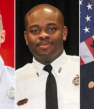 EMT-Basic Robert Long, left, EMT-Advanced JaMichael Sandridge, and Lt. Michelle Whitaker were fired from the Memphis Fire Department, the department said.
Mandatory Credit:	Memphis Fire Dept.
