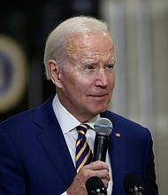 The FBI is conducting a search of President Joe Biden’s home in Rehoboth Beach, Delaware, pictured here, on January 31, in New York City, NY, as a special counsel investigation into his handling of classified material begins in earnest.
Mandatory Credit:	John Lamparski/NurPhoto/AP