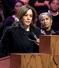 On February 1, Vice President Kamala Harris mourned the death of Tyre Nichols, calling his death at the hands of police a moment that demands congressional police reform.
Mandatory Credit:	Pool