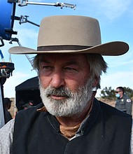 This handout image courtesy of Santa Fe County Sheriff's Office released on April 25, 2022 shows actor Alec Baldwin being processed after the death of cinematographer Halyna Hutchins at the Bonanza Creek Ranch in Santa Fe, New Mexico, on October 21, 2021.
Mandatory Credit:	Santa Fe County Sheriff's Office/AFP/Getty Images