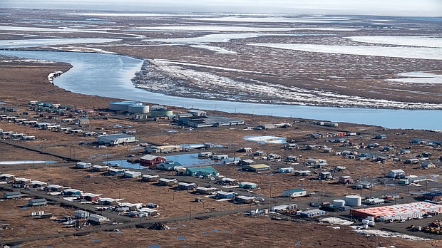 The Interior Department’s Bureau of Land Management advanced the controversial Willow oil drilling project on Alaska’s North Slope, releasing the final environmental impact statement before the project can be approved, and pictured, Nuiqsut on the North Slope of Alaska near the proposed Willow oil project, in May 2019.
Mandatory Credit:	Bonnie Jo Mount/The Washington Post/Getty Images