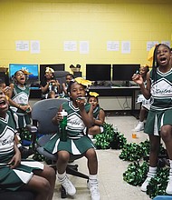 The Hotchkiss Eagle Cheerleaders were on hand Jan. 27 to hype the crowd for a series of youth basketball games at the Hotchkiss Community Center. The Hotchkiss facility, located at 701 E. Brookland Park Blvd. is among several schools and other community centers designated by the City of Richmond as safe spaces for the community.