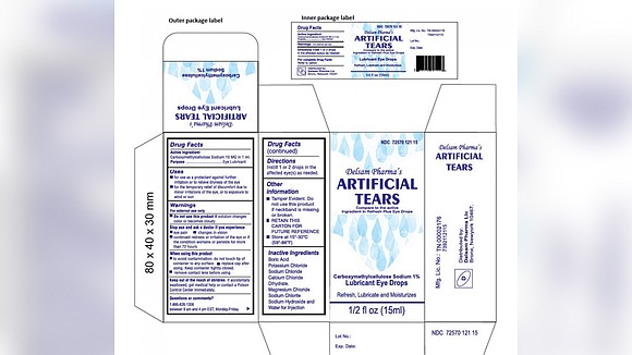 Global Pharma Healthcare is issuing a recall of its Artificial Tears Lubricant Eye Drops that were distributed by EzriCare and …