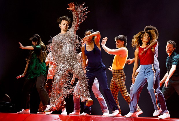 Harry Styles is pictured here performing at the 65th Annual Grammy Awards in Los Angeles on February 5.
Mandatory Credit:	Sonja Flemming/CBS