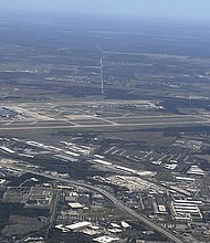 Investigators are probing a possible near-collision between two aircrafts on Saturday at Austin-Bergstrom International Airport - pictured here in this 2022 file image.
Mandatory Credit:	Kirby Lee/AP/FILE