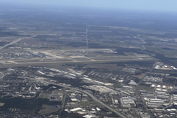 Investigators are probing a possible near-collision between two aircrafts on Saturday at Austin-Bergstrom International Airport - pictured here in this 2022 file image.
Mandatory Credit:	Kirby Lee/AP/FILE