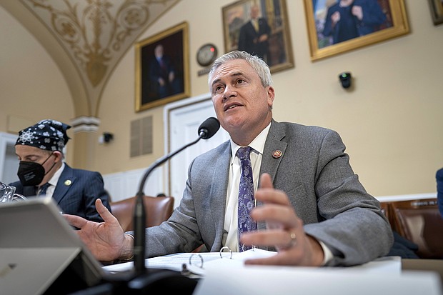 Rep. James Comer, a Republican from Kentucky and the new chairman of the House Oversight Committee, is seen at a hearing at the Capitol in Washington on January 30, 2023.
Mandatory Credit:	J. Scott Applewhite/AP