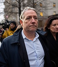 Charles McGonigal, former special agent in charge of the FBI's counterintelligence division in New York, leaves court, Jan. 23, 2023, in New York.
Mandatory Credit:	John Minchillo/AP