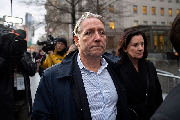 Charles McGonigal, former special agent in charge of the FBI's counterintelligence division in New York, leaves court, Jan. 23, 2023, in New York.
Mandatory Credit:	John Minchillo/AP