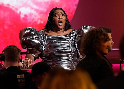 Lizzo gave an effervescent acceptance speech for record of the year, calling out Prince and Beyoncé.
Mandatory Credit:	Chris Pizzello/Invision/AP