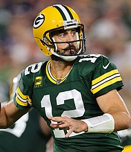 Rodgers will use the four-day retreat to consider what the future holds.
Mandatory Credit:	Michael Reaves/Getty Images