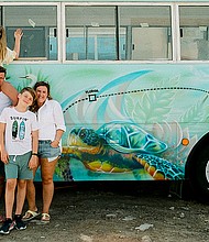 This family of four are driving around Asia in a bus.
Mandatory Credit:	Alisa Poturaeva