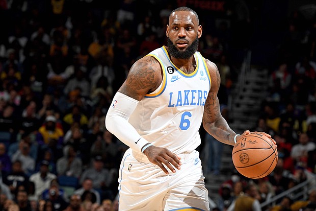 LeBron James, pictured here in New Orleans on February 4, is just 36 points away from becoming the NBA's all-time leading scorer.
Mandatory Credit:	Andrew D. Bernstein/NBAE/Getty Images