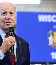 President Joe Biden speaks about his economic plan at LIUNA Training Center in DeForest, Wisconsin, on February 8.
Mandatory Credit:	Mandel Ngan/AFP/Getty Images