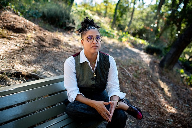 Democrats plan to feature Anika Collier Navaroli, a former Twitter employee turned whistleblower, as their witness during Wednesday's hearing. Navaroli is pictured here in an undisclosed location in September, 2022.
Mandatory Credit:	Marlena Sloss/The Washington Post/Getty Images