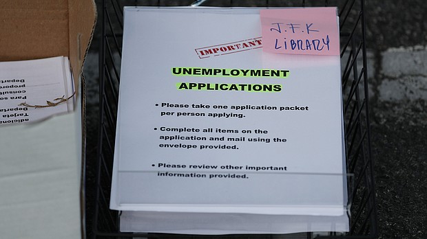 At least $191 billion in pandemic unemployment benefits could have been improperly paid, with a "significant portion" attributable to fraud, according to a new estimate from the Department of Labor's Office of Inspector General.
Mandatory Credit:	Joe Raedle/Getty Images