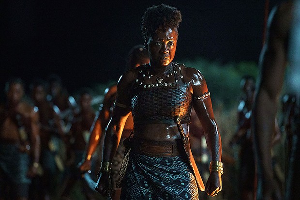 Viola Davis is seen here in TriStar Pictures' 'The Woman King.'
Mandatory Credit:	Ilze Kitshoff/Sony Pictures