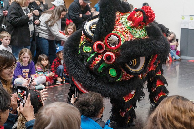 Visitors enjoy performances Feb. 4 by the Choy Won Dance Troupe and Young Yu Dance Arts during China Fest: Year of the Water Rabbit at the Virginia Museum of Fine Arts.
