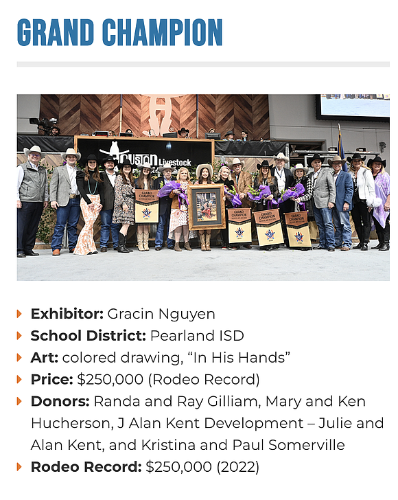 The Houston Livestock Show and Rodeo recognized talented young artists from across Texas during the School Art Program Awards Ceremony, …