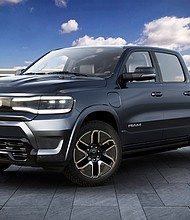 The Ram Rev looks very similar to Ram's current combustion-powered pickups.
Mandatory Credit:	Stellantis