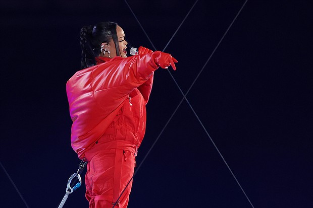 Rihanna had seven stages incorporated into her performance.
Mandatory Credit:	Ezra Shaw/Getty Images