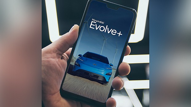 Users can reserve Hyundai electric vehicles using a smartphone app.
Mandatory Credit:	Courtesy Hyundai