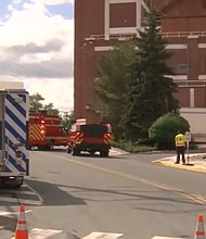 Mars Wrigley is fined after two workers fell into a tank of chocolate at its Pennsylvania factory last June. This image shows first responders at the Mars Wrigley plant in Elizabethtown in June after the incident.
Mandatory Credit:	WGAL