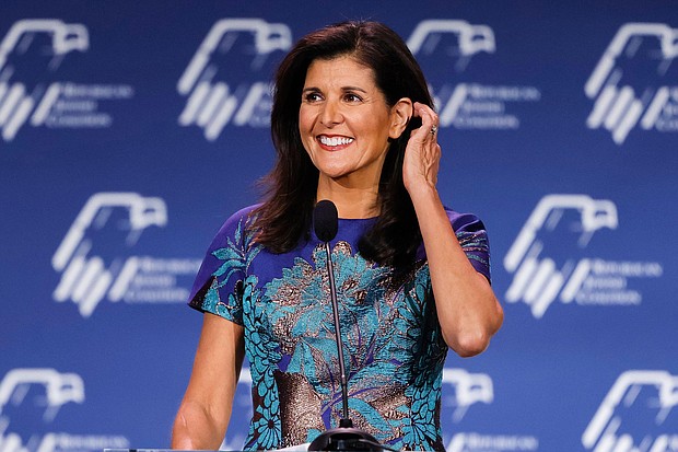 Former South Carolina Republican Gov. Nikki Hale, here in Las Vegas in November 2022, announced Tuesday that she will run for president in 2024.
Mandatory Credit:	Wade Vandervort/AFP/Getty Images
