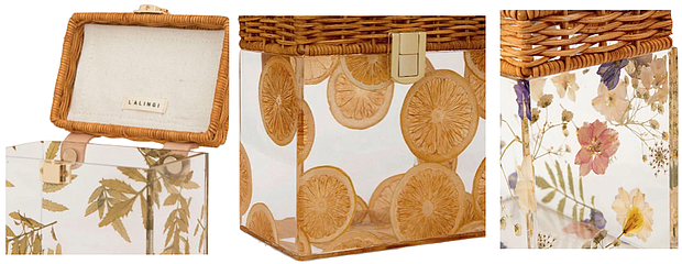 "Meleni" Resin Bag Dimensions
Total width: 22 cm
Total height: 20 cm
Total depth: 6 cm
Magnet Closure