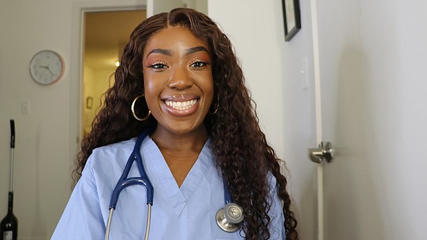 Seun Adebagbo, a third-year medical student in Massachusetts, hopes to contribute to the physician work force in the United States, where only 5.7% of doctors identify as Black.
Mandatory Credit:	Oluwaseun Adebagbo