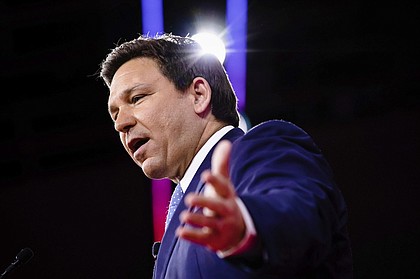 Florida Gov. Ron DeSantis at the Conservative Political Action Conference in 2022