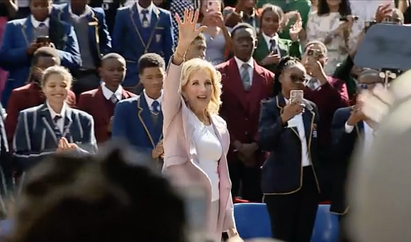 First Lady Jill Biden participates in a women's empowerment reception in Nairobi, Kenya.