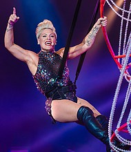 Pink, performing here in 2019, talks about her new album and tour in a new episode of "Who's Talking to Chris Wallace?"
Mandatory Credit:	Mauricio Santana/Getty Images