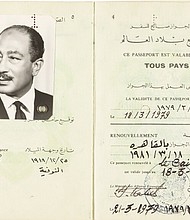 Late Egyptian President Anwar Sadat's diplomatic passport, which was sold at a Texas auction house for $47,500 on Wednesday.
Mandatory Credit:	Heritage Auctions