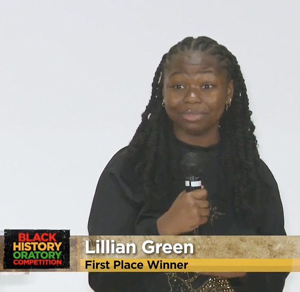 Lillian Green, 1st place winner, WJZ's Black History Month Oratory Competition