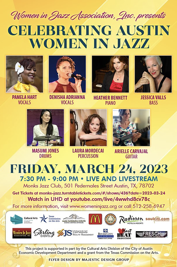 Friday, March 24, 2023 @ 7:00 pm, door open at 6:30 Monks Jazz Club, 501 Pedernales St Suite 2E, Austin, …