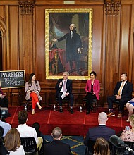 House Speaker Kevin McCarthy (center) speaks at the US Capitol in Washington on March 1.
Mandatory Credit:	Will Oliver/EPA-EFE/Shutterstock