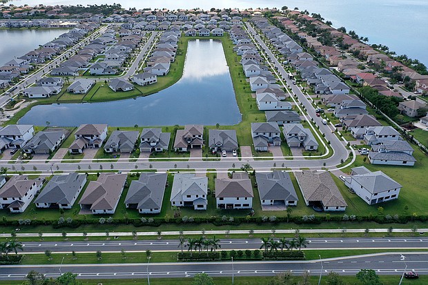 The gap between Black homeownership rates and that of any other race or ethnic group is even larger now than in 2011. Pictured is a residential neighborhood in 2022 in Miramar, Florida.
Mandatory Credit:	Joe Raedle/Getty Images