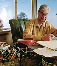 Theodor Seuss Geisel, better known as author Dr. Seuss, drawing at his desk in 1969.
Mandatory Credit:	James L. Amos/Corbis Historical/Getty Imges