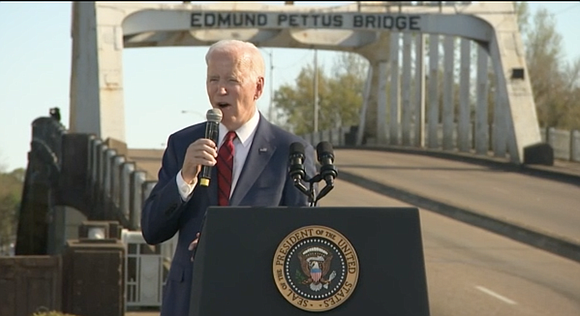 President Biden attends event in Selma Alabama marking the 58th anniversary of Bloody Sunday.