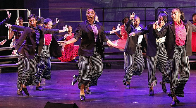 Dancers from the Southland College Prep Charter High School Dance Troupe performed a routine called “Harlem Tap” during the Rich Township School Districts’ Black History Showcase.