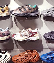 Shoes are offered for sale at an Adidas store on February 10, 2023 in Chicago, Illinois.
Mandatory Credit:	Scott Olson/Getty Images