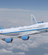 This rendering shows the Air Force One color scheme.
Mandatory Credit:	Department of the Air Force