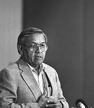 Peterson Zah served as president of the Navajo Nation from 1990 to 1995.
Mandatory Credit:	Barbara Laing/The Chronicle Collection/Getty Images