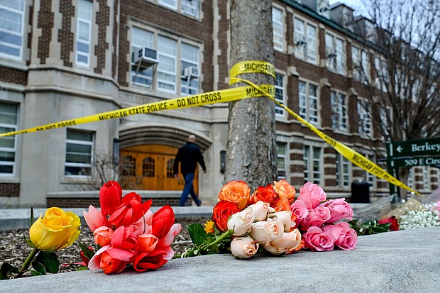 The gunman who killed three Michigan State University students and critically wounded five others last month in a mass shooting wrote in a note found in his pocket that he was "tired of being rejected and was hurt, police said on March 10.
Mandatory Credit:	Nick King/Lansing State Journal/USA Today/FILE