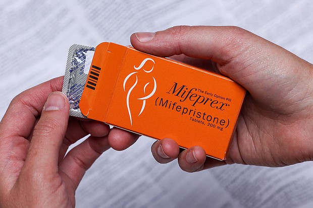 A pack of Mifeprex pills, used to terminate early pregnancies, is displayed in this picture illustration taken in May of 2022.
Mandatory Credit:	Caitlin Ochs/Reuters
